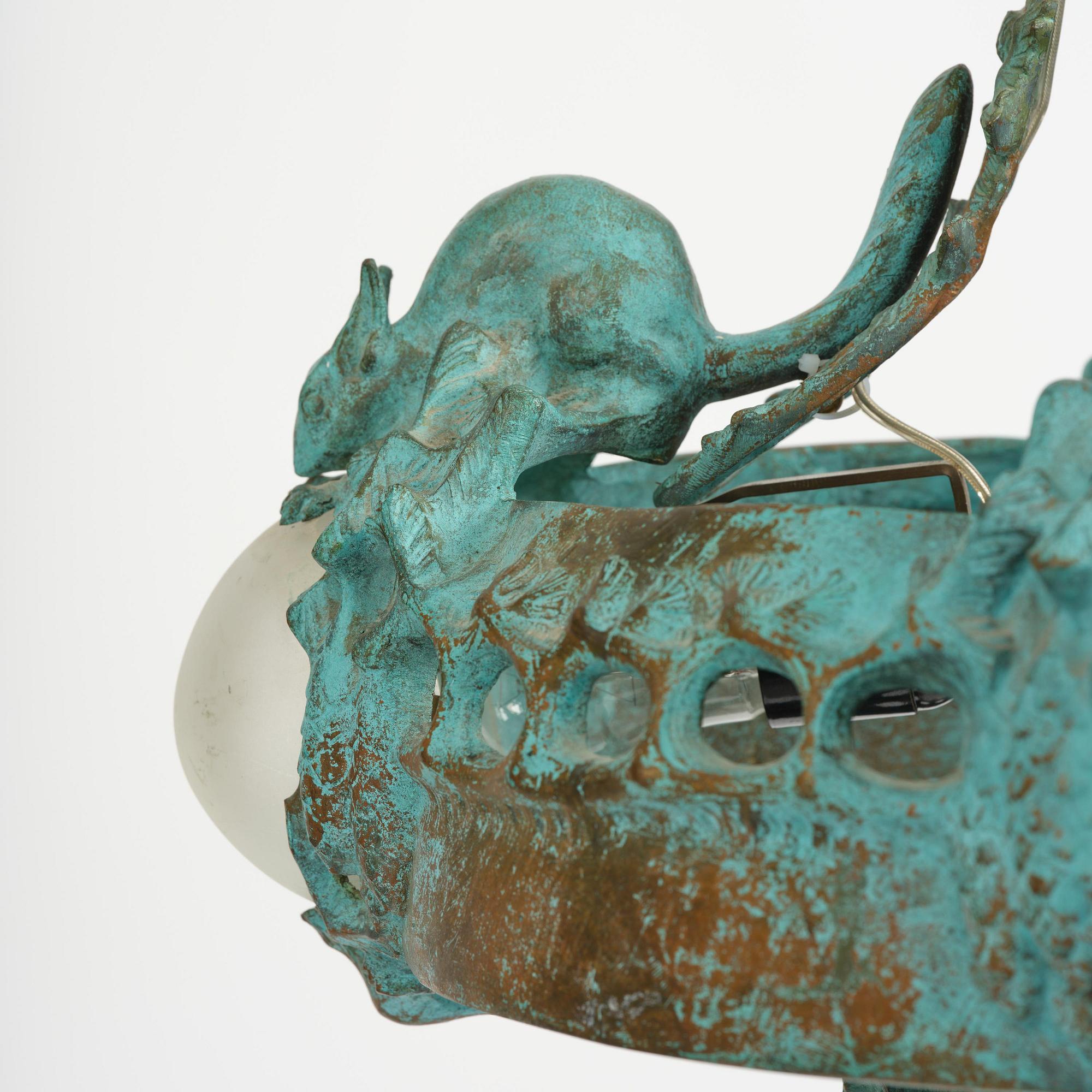 Emy Wahlström, an Art Nouveau chandelier model "5024", Arvid Böhlmarks Lampfabrik, Stockholm, 1910s.