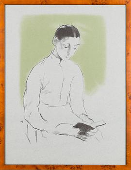 HELENE SCHJERFBECK, litograph, test print on two sides.