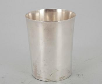 BÄGARE, silver, Faro, Portugal 1800-talets första hälft. Vikt 156 g.