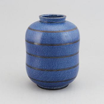 WILHELM KÅGE,  a stoneware vase, 'Argenta', 1079, Gustavsberg.