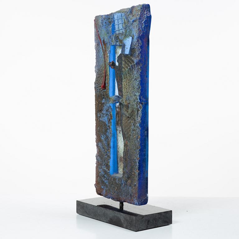 Bertil Vallien, Sculpture, sand-cast glass, Kosta Boda, unique, 1991.