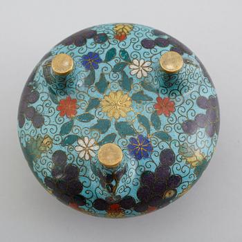 RÖKELSEKAR, cloisonné, Kina, 1800-/1900-tal.