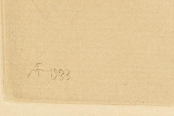 Axel Fridell, "Kvinnohuvud I" (III état).