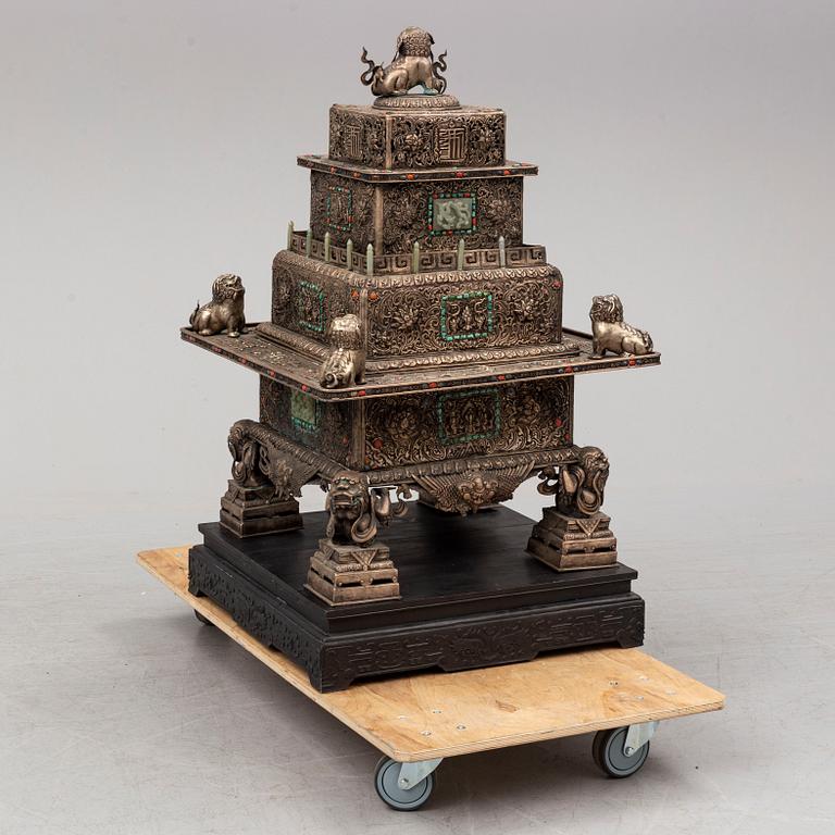 A large Tibetan / Chinese shrine, 20th Century.