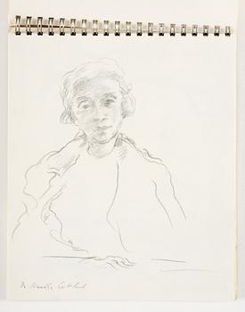 Lotte Laserstein, 4 skissböcker med blyertsteckningar.