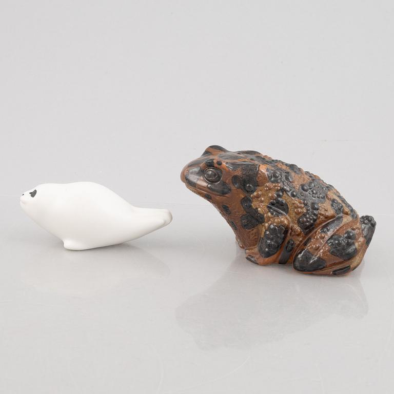Paul Hoff, a set of seven stoneware figurines, Gustavsberg.