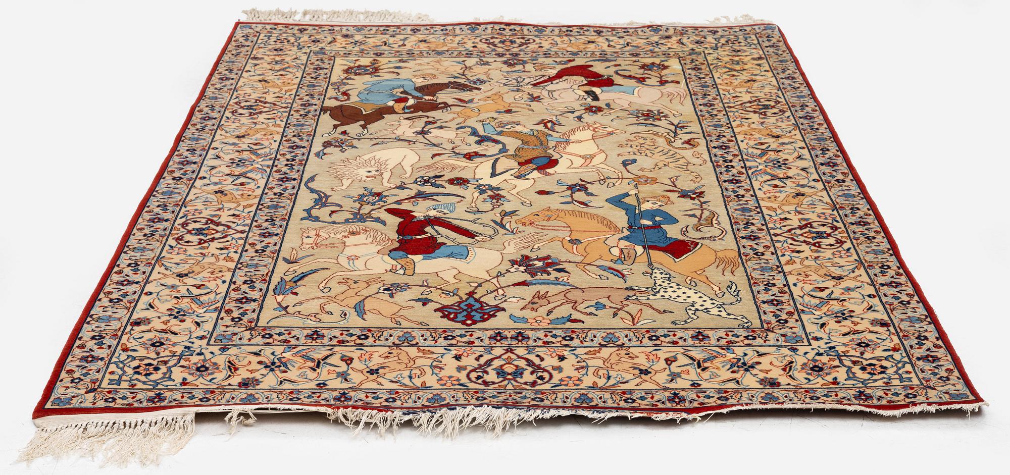A semi-antique rug, Central Persia, signed (Hosien) Seirafian, c. 166 x 117 cm.