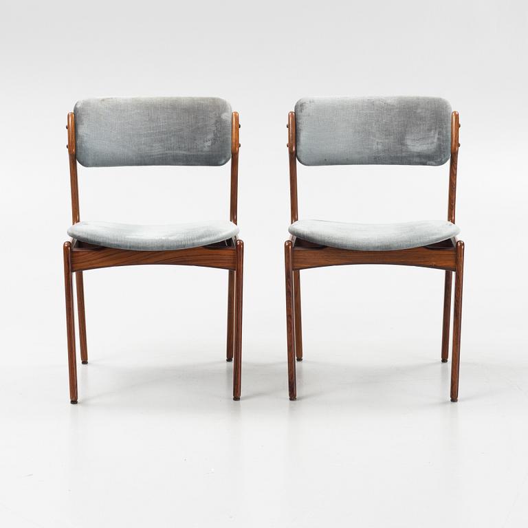 Erik Buch, a pair of model 49 rosewood chairs, Odense möbelsnickeri, Denmark, 1950's/60's.