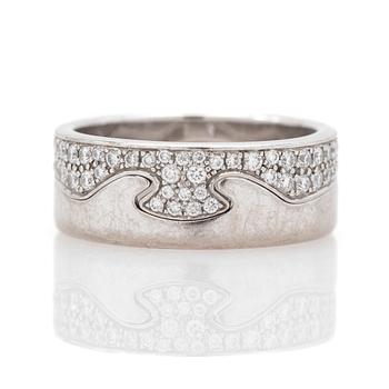 Georg Jensen, ring, "Fusion", 18k white gold with brilliant-cut diamonds.