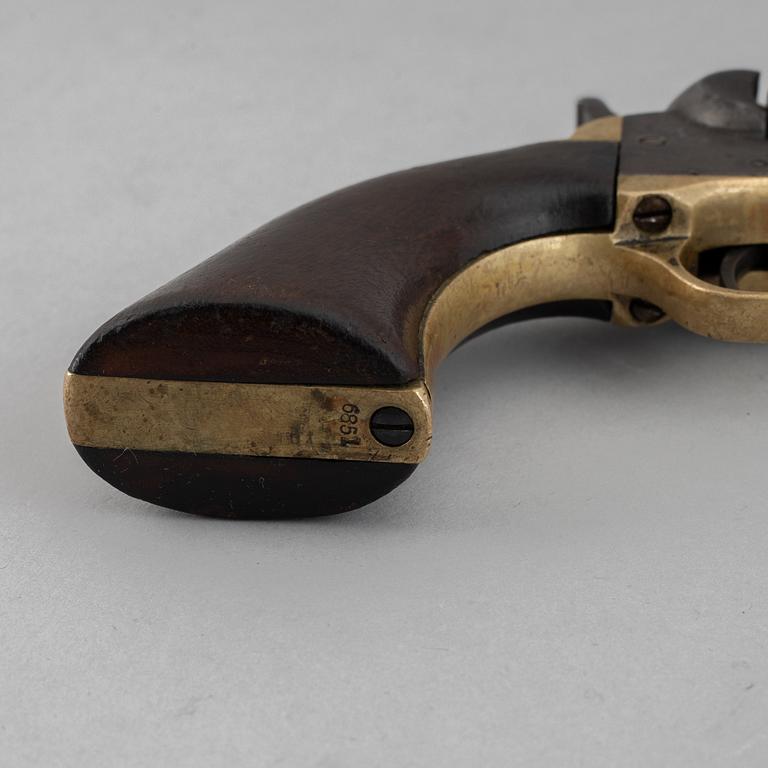 A cal.36 Colt 1862 Pocket revolver with serial no 6851.