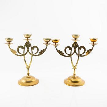 Candelabras, a pair, Art Nouveau, early 20th century.
