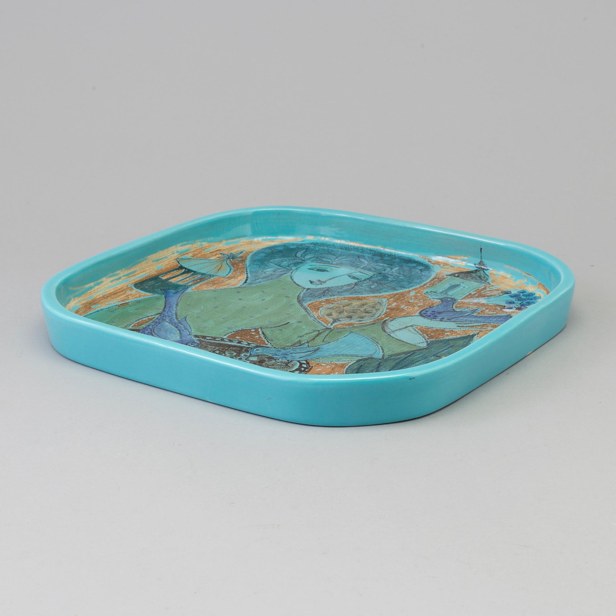 HILKKA-LIISA AHOLA, a glazed ceramic square dish for Arabia