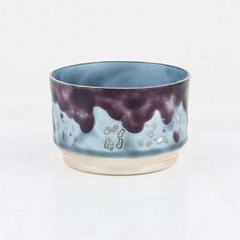 Inger Hanmann, a sterling silver and enamel bowl, Anton Michelsen, Copenhagen 1969.