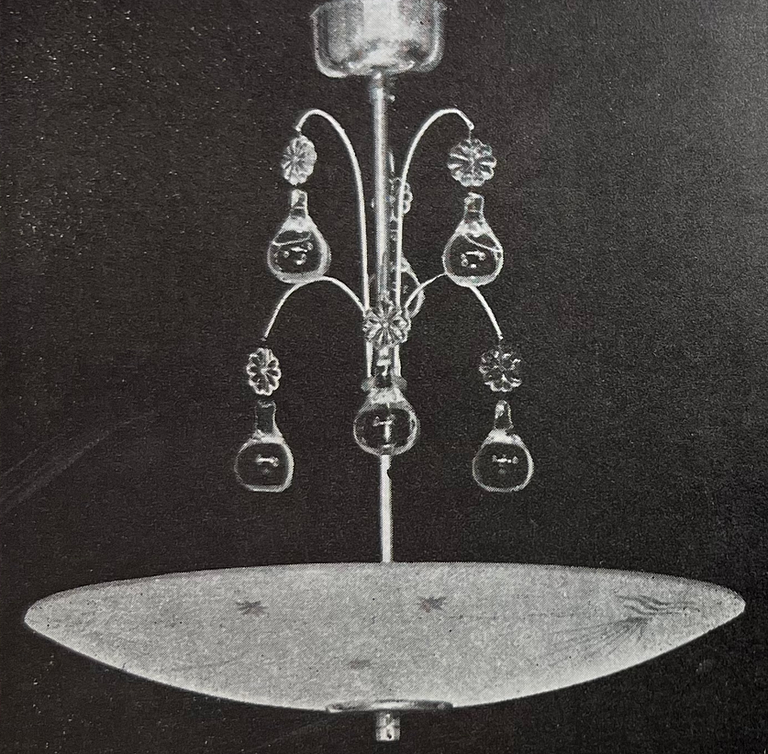 Kosta, attributed to, a ceiling lamp, 1930s.