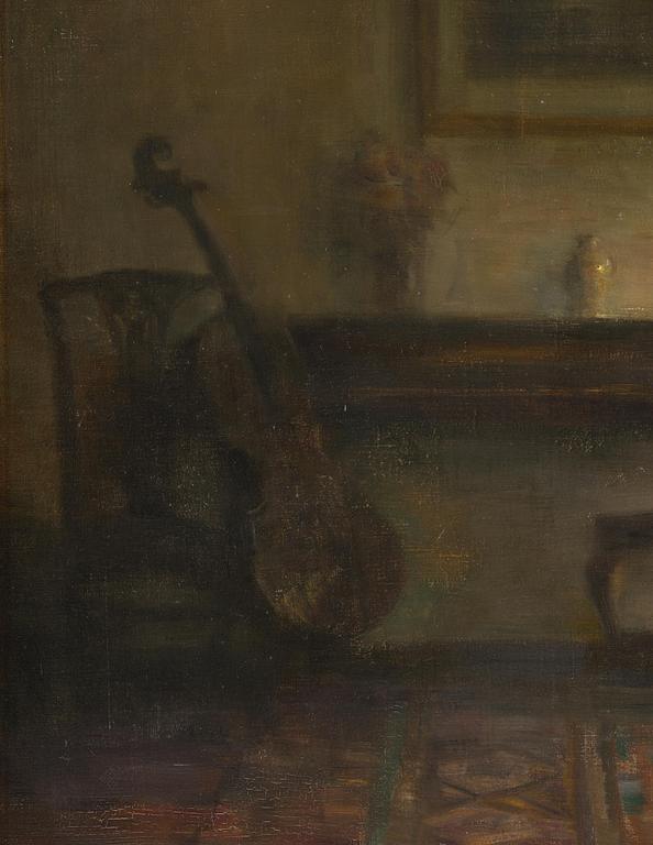 Carl Holsoe, Interior with cello.