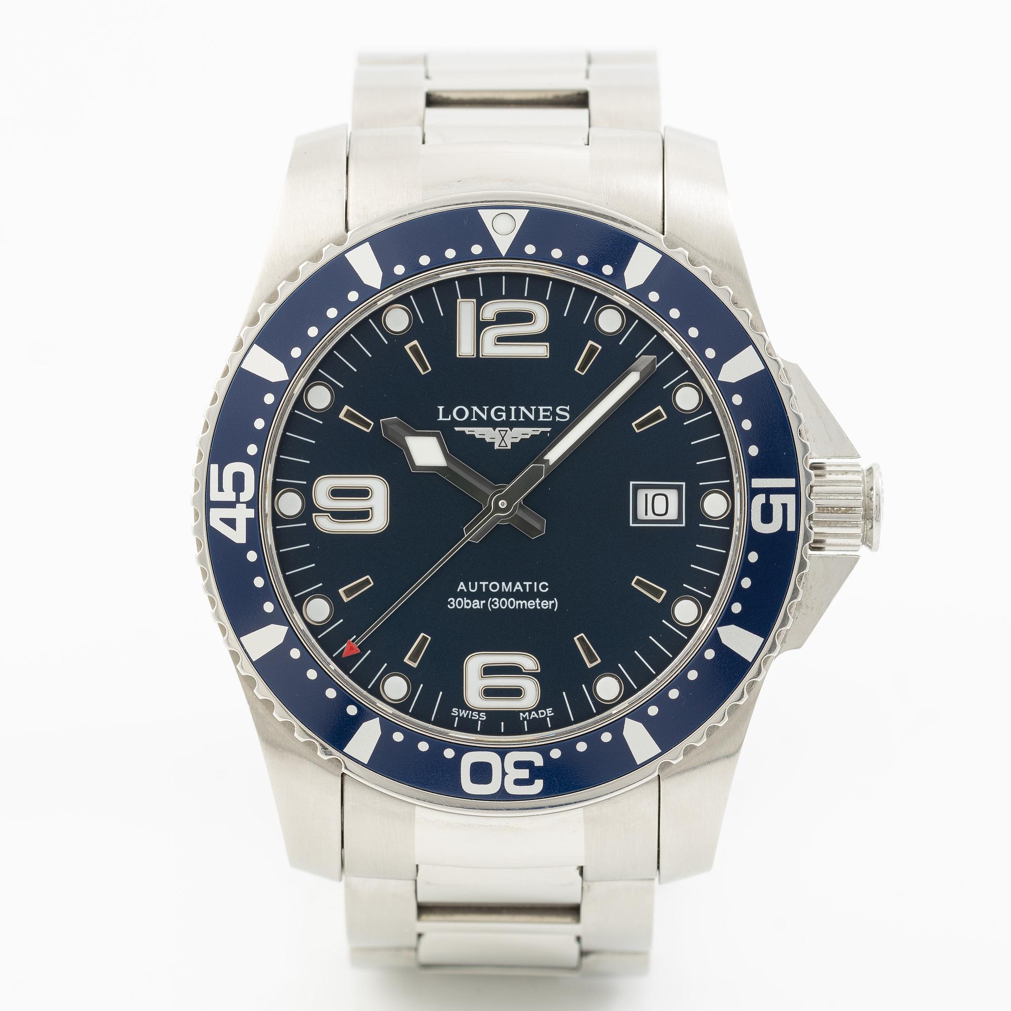 Longines, HydroConquest, wristwatch, 41 mm.