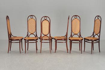 STOLAR, 6 st. Thonet. Modell 207, 1900-talets andra hälft.