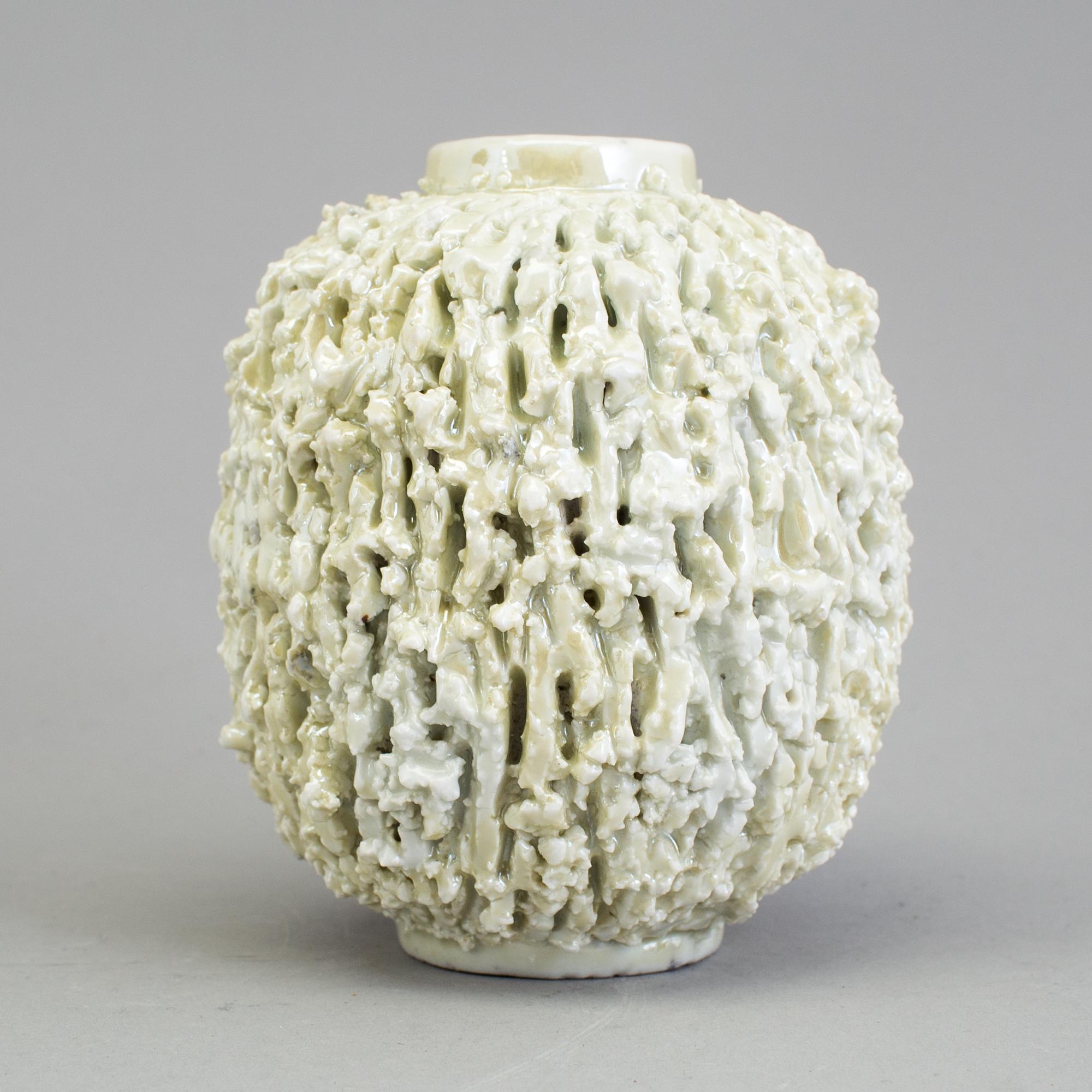 A stoneware "Hedgehog" vase, Gunnar Nylund for Rörstrand.