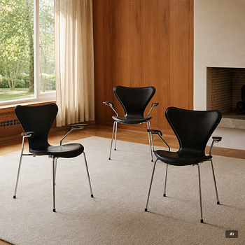 Arne Jacobsen, Armchairs, 4 pcs, "The Seven", Fritz Hansen, Denmark, 2006.