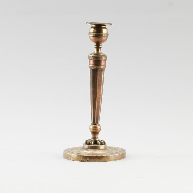 LJUSSTAKE, brons, Louis Seize, omkring år 1800.