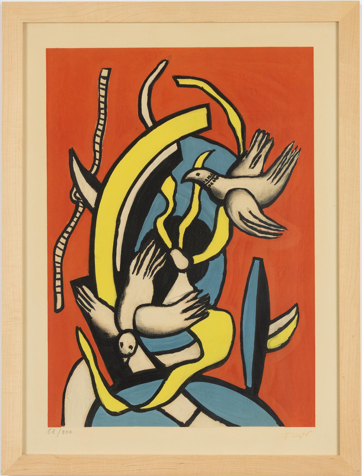 Fernand Léger, after, "Composition aux Deux Oiseaux".