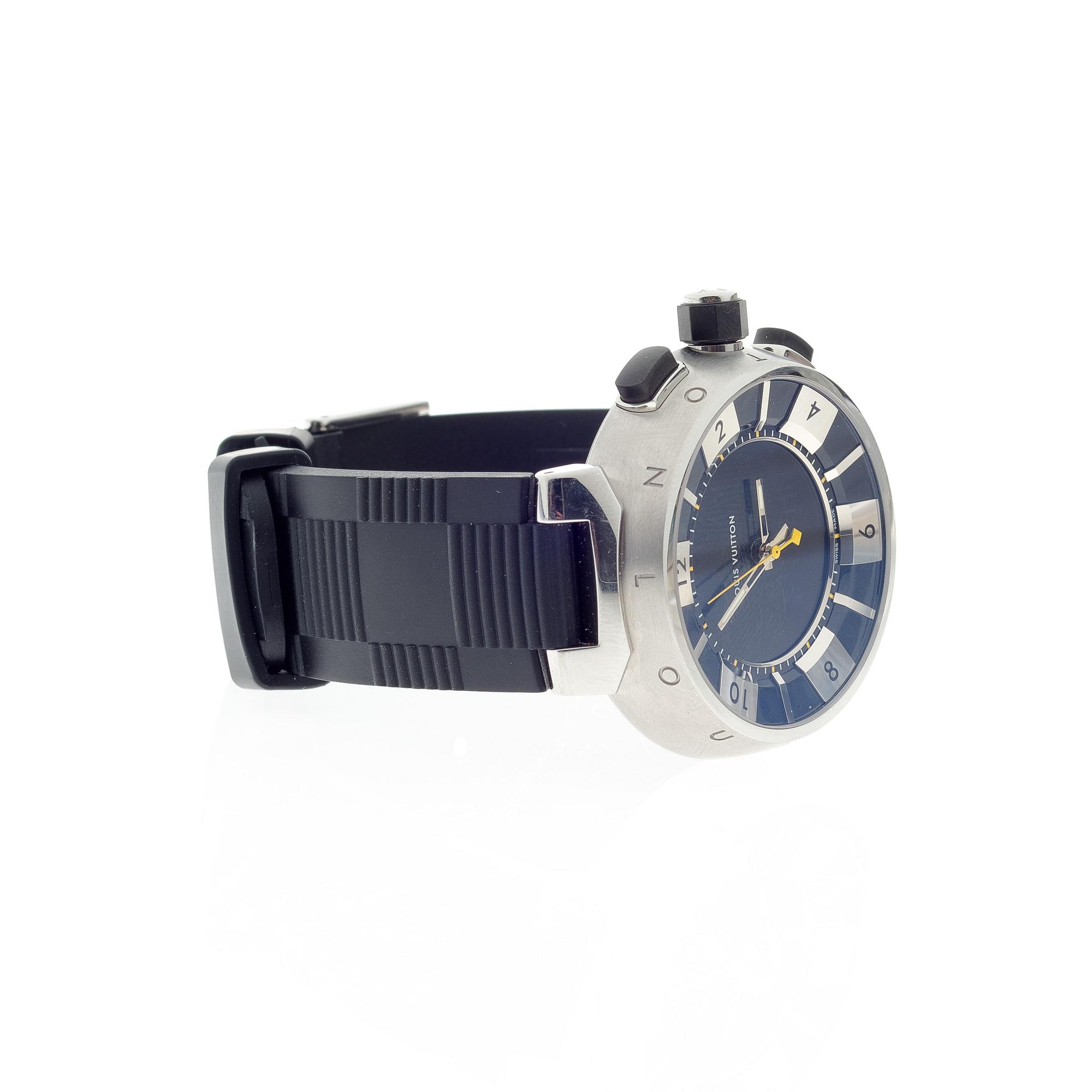 ARMBANDSUR, herr, Louis Vuitton, Tambour Quartz, stål boett. Original fodral.