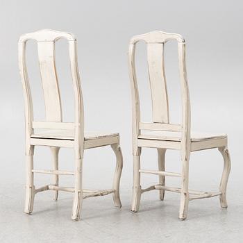 A pair of late Baroque chairs, 18th century.