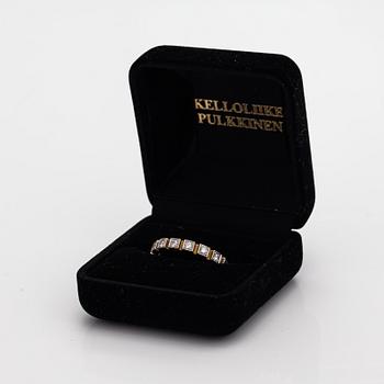 Björn Weckström, Sormus "Timanttikihla", 18K kultaa ja timantteja n. 0.36 ct yht. Lapponia 1975.
