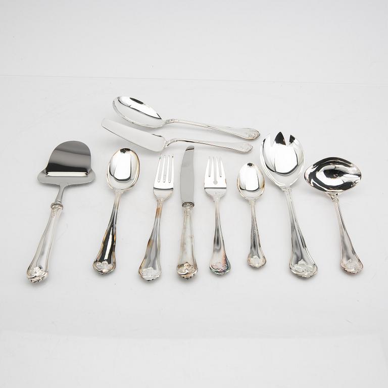 A Swedish 20th century set of 45 pcs of silver cutlery mark of Gense Eskilstuna 1999 total weight 2854 grams.