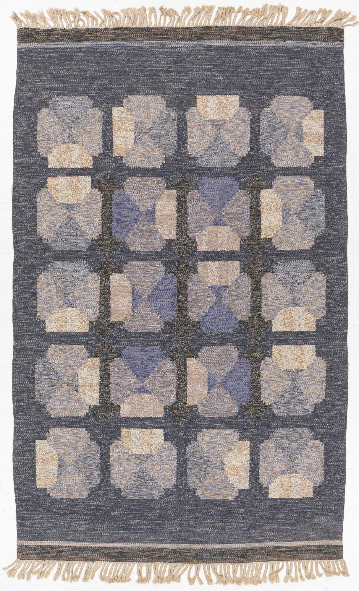 Rug, flat weave, approx. 253 x 158 cm.
