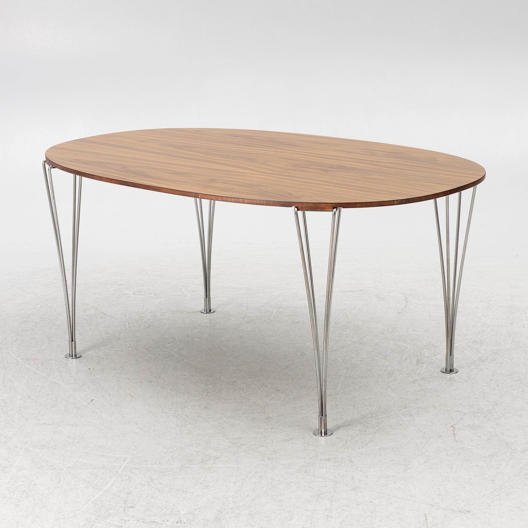 Bruno Mathsson & Piet Hein, dining table 'Superellipse', Bruno Mathsson International.