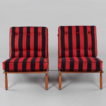 FÅTÖLJER, ett par, Alf Svensson, Dux, 1950-tal.
