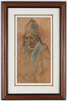 HELMER OSSLUND, mixed media on paper, signed Helmer Osslund.