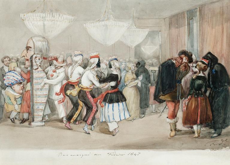 Fritz von Dardel, "Bal masqué en Fevrier 1847".