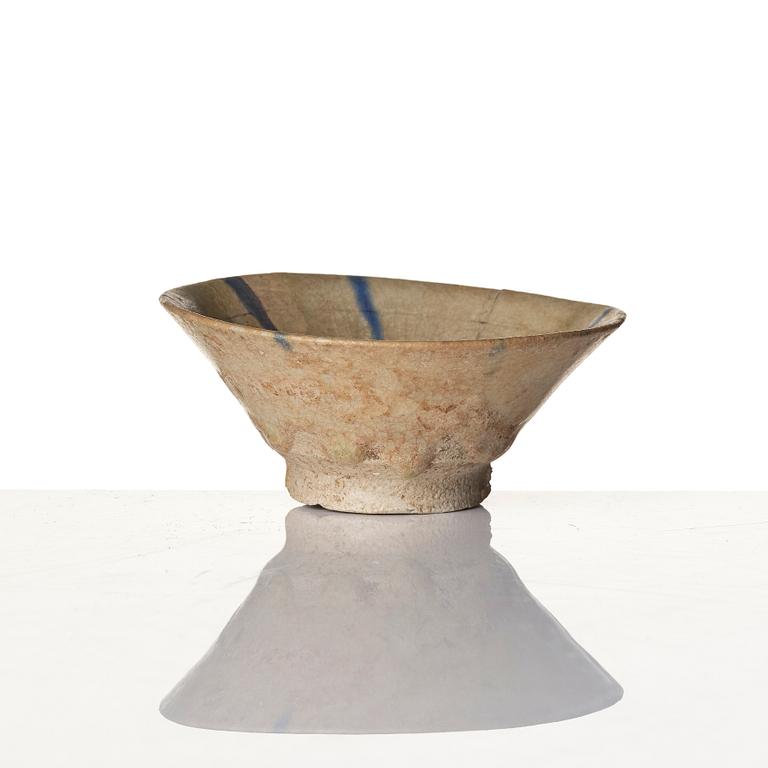 Skål, lergods, Keshan, Persien, omkring 1200 e.kr.