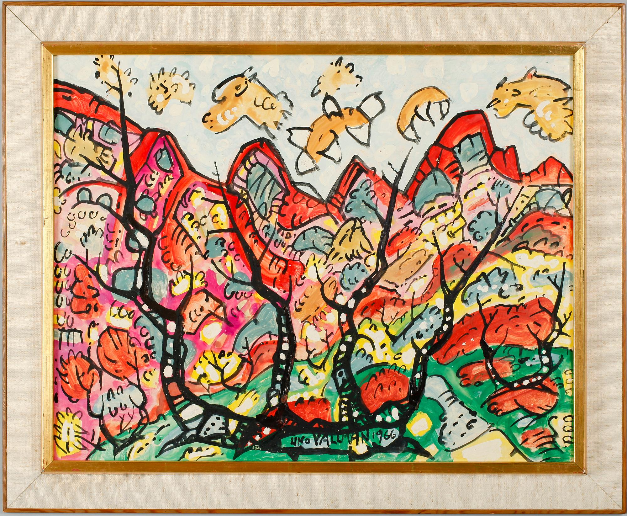 UNO VALLMAN, olja på pannå, signerad och daterad 1966.