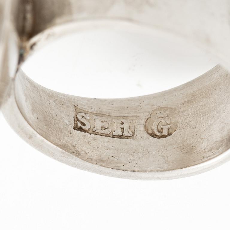 Sven-Erik Högberg, ring, silver, Göteborg 1974.