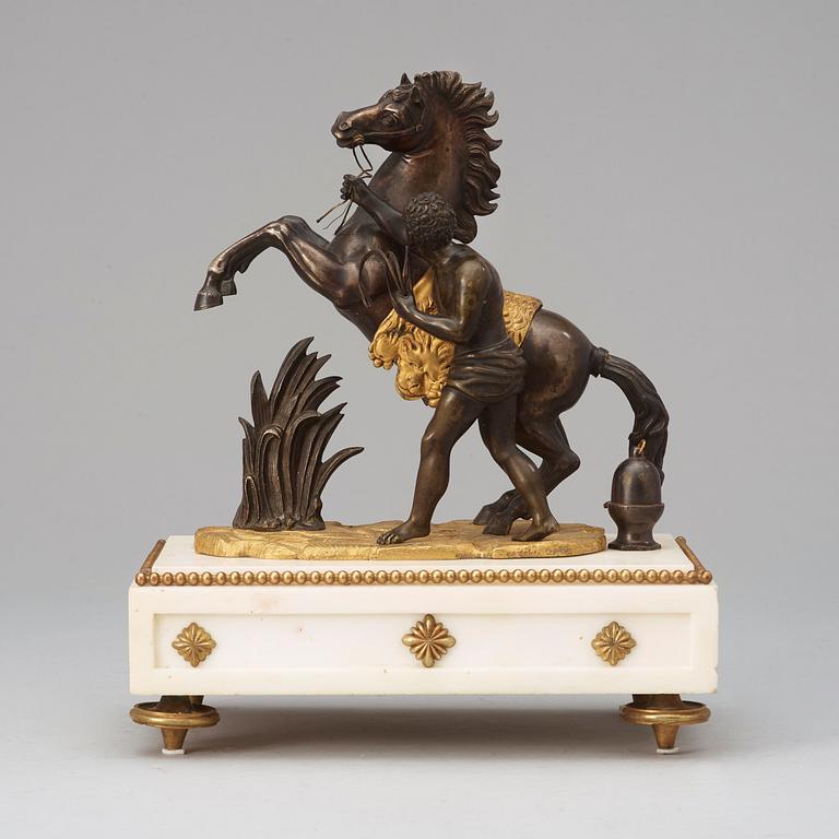 A 19th century table sculpture, "Chevaux de Marly".