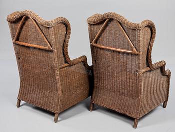 FÅTÖLJER, ett par, 1900-talets fjärde kvartal.