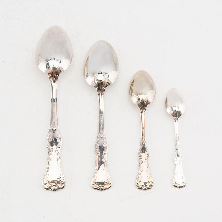 Cutlery silver 101 pieces "Prins Albert" GAB Stockholm 1979.