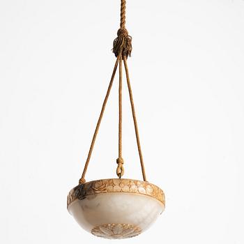 An alabaster ceiling lamp, 1920s.
