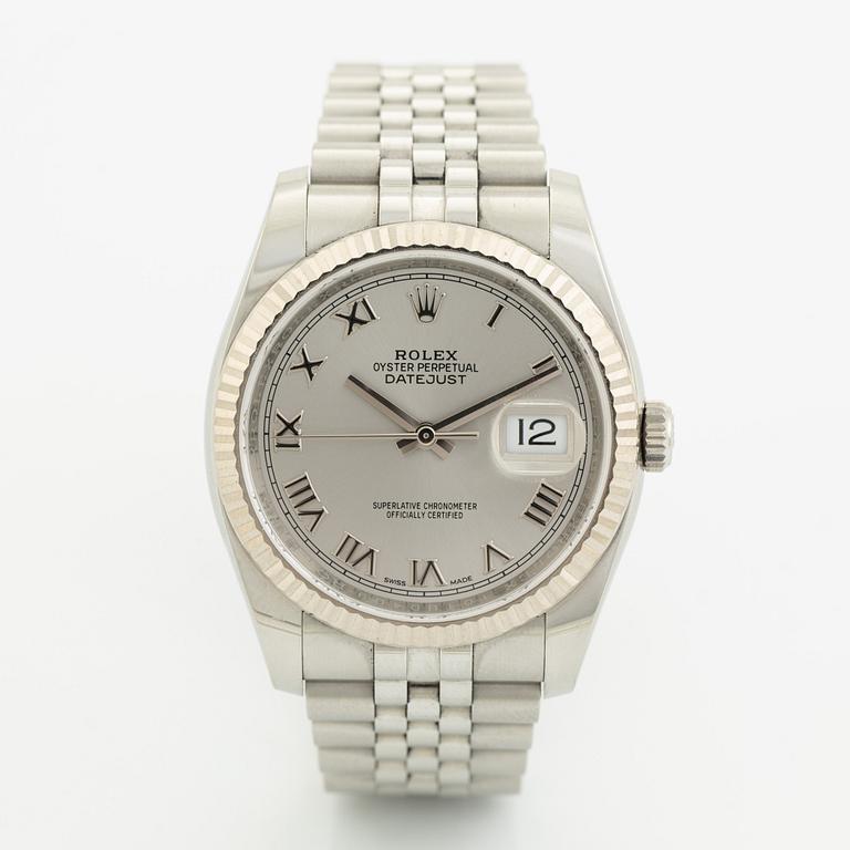 Rolex, Oyster Perpetual, Datejust, armbandsur, 36 mm.