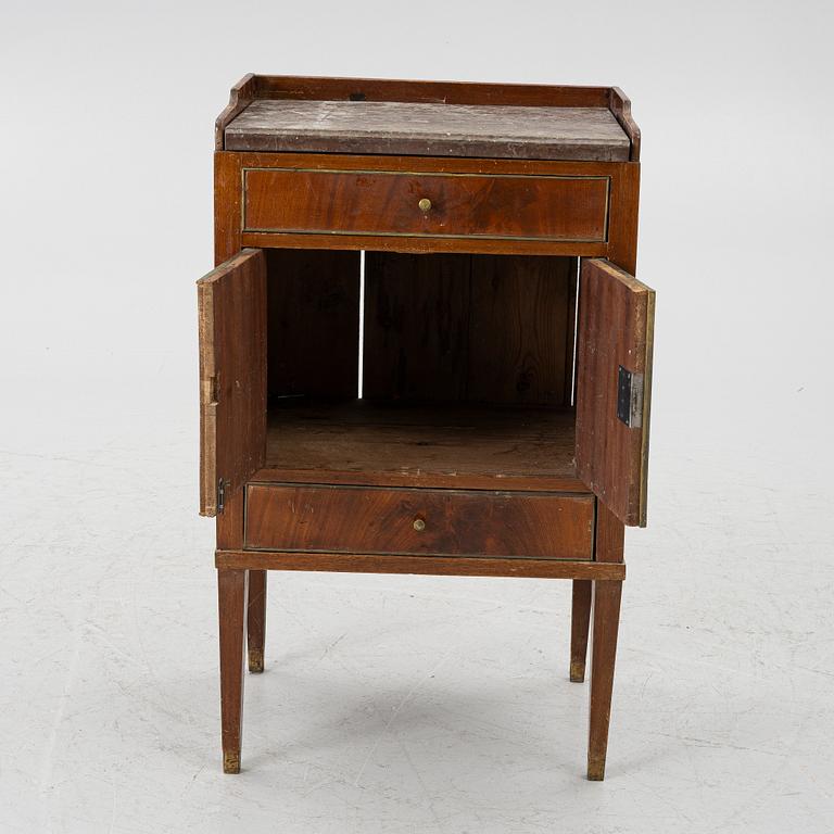 Bedside cabinet. Late Gustavian style, 19th century.
