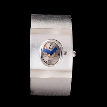 ARMBANDSUR, "Aikarauta", sterlingsilver, akryl, Björn Weckström, Lapponia 1977.