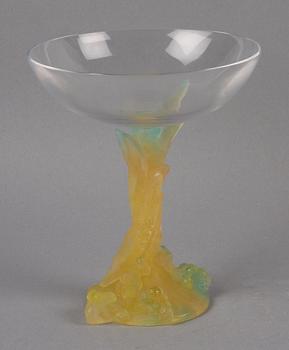 GLAS PÅ FOT, glas och pâte de verre. Jugendstil, Daum, France, 1900/2000-tal.