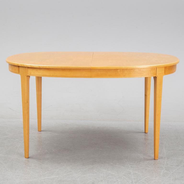 Carl Malmsten, a set of six 'Ambassadör' chairs and a 'Herrgården' dining table, second half of the 20th Century.