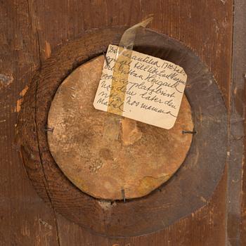 A late gustavian mirror, Stockholm hallmark 1793.