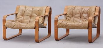 FÅTÖLJER, 4 st, enl uppgift Börge Lindau & Bo Lindecrantz för Lammhults.