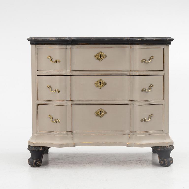 A Baroque style chest of drawers, mid-20th Century.