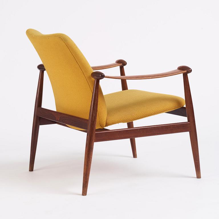 Finn Juhl, a 'model F-133' rosewood easy chair by France & Son, Denmark 1960s.